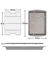 Good Cook Everyday Nonstick Steel Crispy Baking Set with Baking Sheet and Wire Rack, 15" x 10.5"