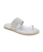 Kenneth Cole Reaction Women's Sage Jewel Toe Ring Footbed Flat Sandals