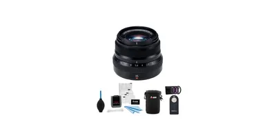 Fujifilm Xf 35mm f/2 Lens (Black) with 43mm Filter Kit and Accessories Bundle