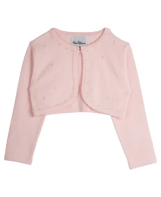 Rare Editions Toddler & Little Girls Imitation Pearl Embellished Cardigan, Created for Macy's