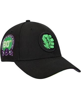 Men's Black The Hulk 60th Anniversary Comic Undervisor Adjustable Hat
