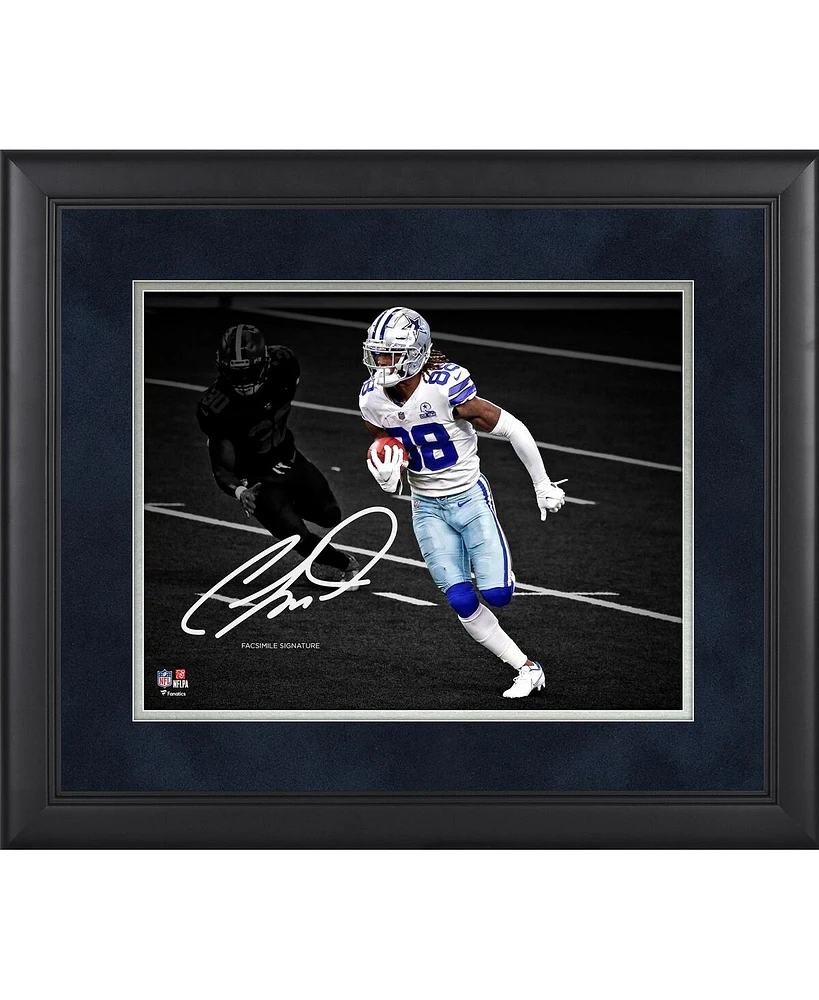 CeeDee Lamb Dallas Cowboys Framed 11" x 14" Spotlight Photograph - Facsimile Signature