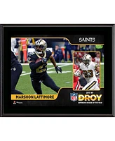 Marshon Lattimore New Orleans Saints 2017 Defensive Rookie of the Year 10.5" x 13" Sublimated Plaque