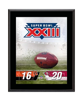 San Francisco 49ers vs. Cincinnati Bengals Super Bowl Xxiii 10.5" x 13" Sublimated Plaque