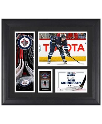 Josh Morrissey Winnipeg Jets Framed 15" x 17" Player Collage with a Piece of Game-Used Puck