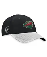 Men's Fanatics Black, Gray Minnesota Wild 2023 Nhl Global Series Sweden Adjustable Hat