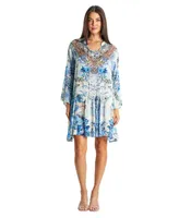 La Moda Clothing Women's Short long sleeved dress