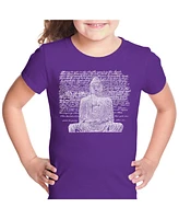 Girl's Word Art T-shirt - Zen Buddha