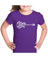 Girl's Word Art T-shirt - Country Guitar