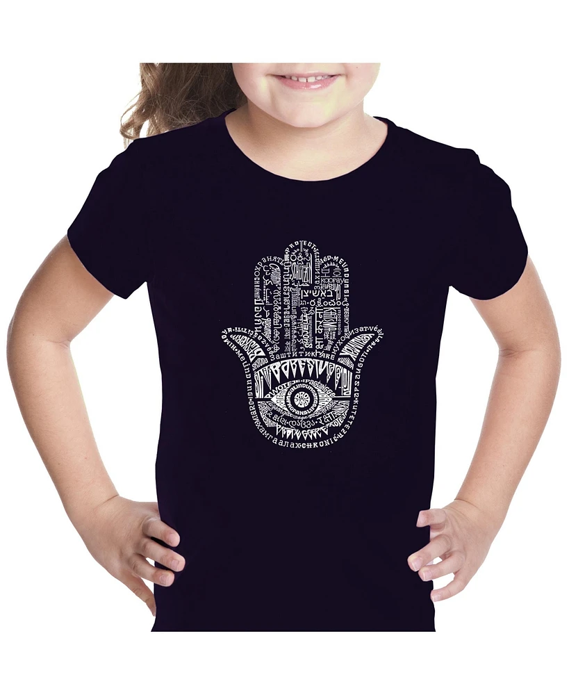 Girl's Word Art T-shirt - Hamsa