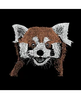 Boy's Word Art Long Sleeve - Red panda