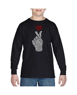 Boy's Word Art Long Sleeve - K-Pop