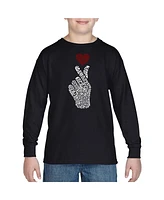 Boy's Word Art Long Sleeve - K-Pop