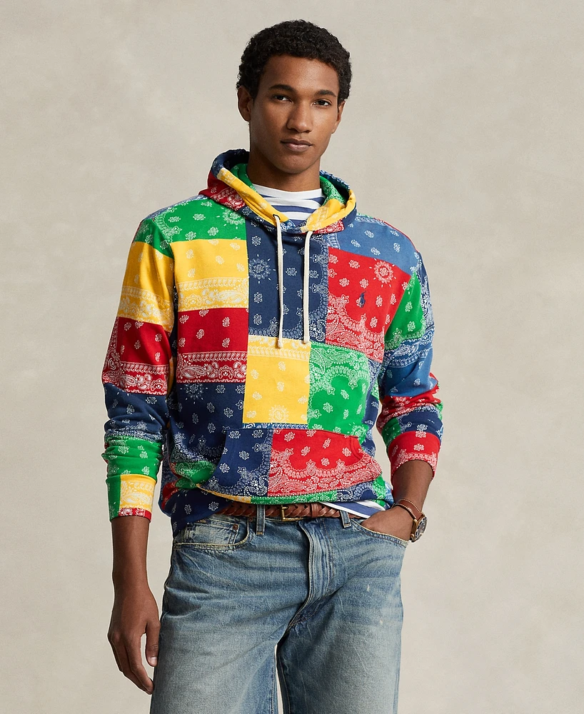 Polo Ralph Lauren Men's Patchwork-Print Spa Terry Hoodie