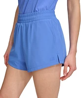 Dkny Sport Women's Solid Double-Layer Training Shorts