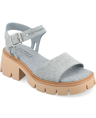 Journee Collection Women's Tillee Treaded Outsole Platform Sandals