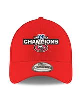 Men's New Era Scarlet San Francisco 49ers 2023 Nfc Champions 9FORTY Adjustable Hat