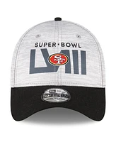 Men's New Era Heather Gray, Black San Francisco 49ers Super Bowl Lviii 39THIRTY Flex Fit Hat