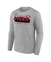 Men's Fanatics Heather Charcoal San Francisco 49ers Super Bowl Lviii Roster Long Sleeve T-shirt