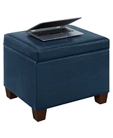 Convenience Concepts 21.75" Faux Leather Madison Storage Ottoman