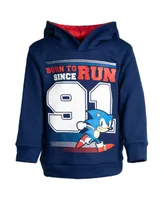 Sega Sonic the Hedgehog Fleece Athletic Pullover Hoodie Toddler| Child Boys