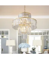 Simplie Fun Modern Crystal Chandelier for Dining and Living Room