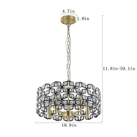 Modern Crystal Chandelier For Living-Room Round Cristal Lamp Luxury Home Decor Light Fixture