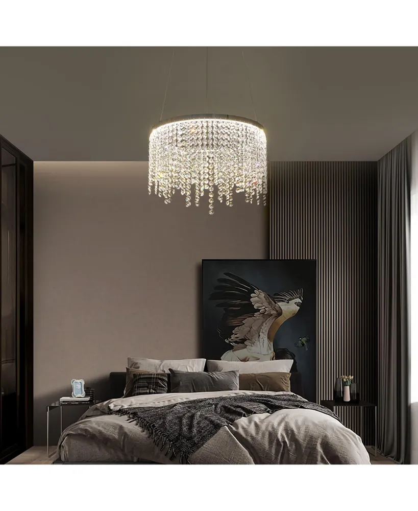 Simplie Fun Fancy Hanging Ceiling Lamps Luxury Modern Pendant Light Crystal Chandelier