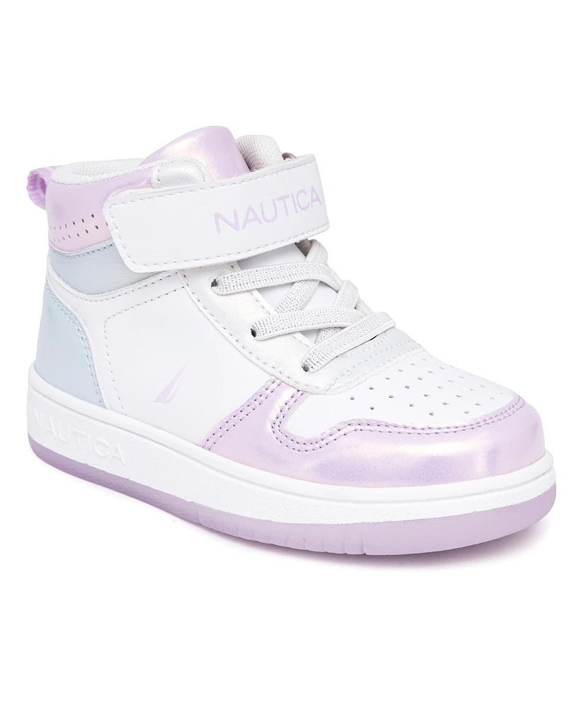 Nautica Toddler and Little Girls Oakford High Top Lace Up Sneakers