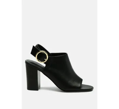 roisin stacked block heel faux suede sandals