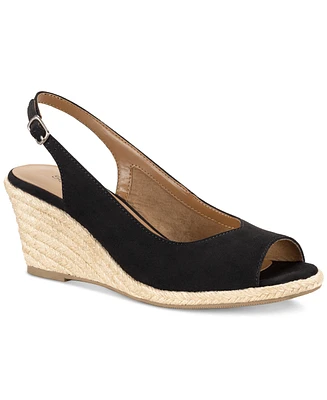 Style & Co Women's Darlitaa Peep Toe Slingback Wedge Pumps, Created for Macy's