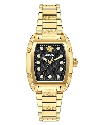 Versace Women's Swiss Gold Ion-Plated Stainless Steel Bracelet Watch 45x36mm