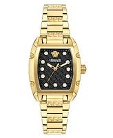 Versace Women's Swiss Gold Ion-Plated Stainless Steel Bracelet Watch 45x36mm