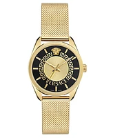 Versace Women's Swiss Gold Ion Plated Mesh Bracelet Watch 36mm