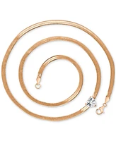 Lab-Grown White Sapphire Heart Solitaire 18" Collar Necklace (1-1/20 ct. t.w.) in 14k Rose Gold-Plated Sterling Silver
