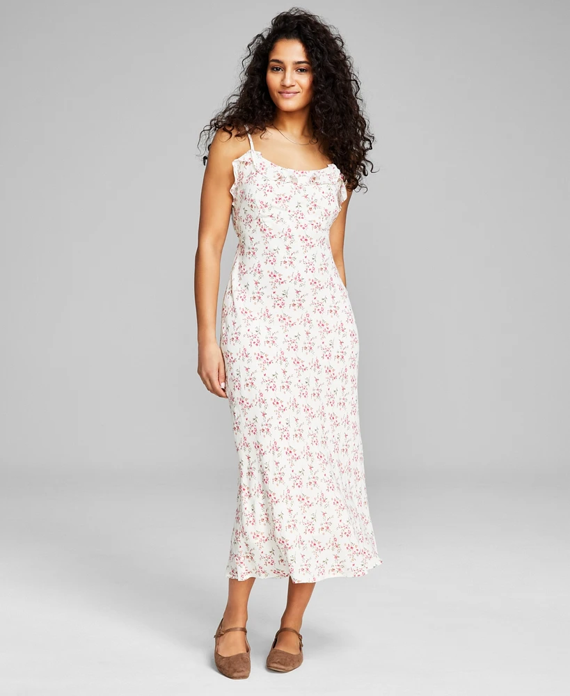 And Now This Women's Sleeveless Ruffled Midi Dress, Created for Macy's