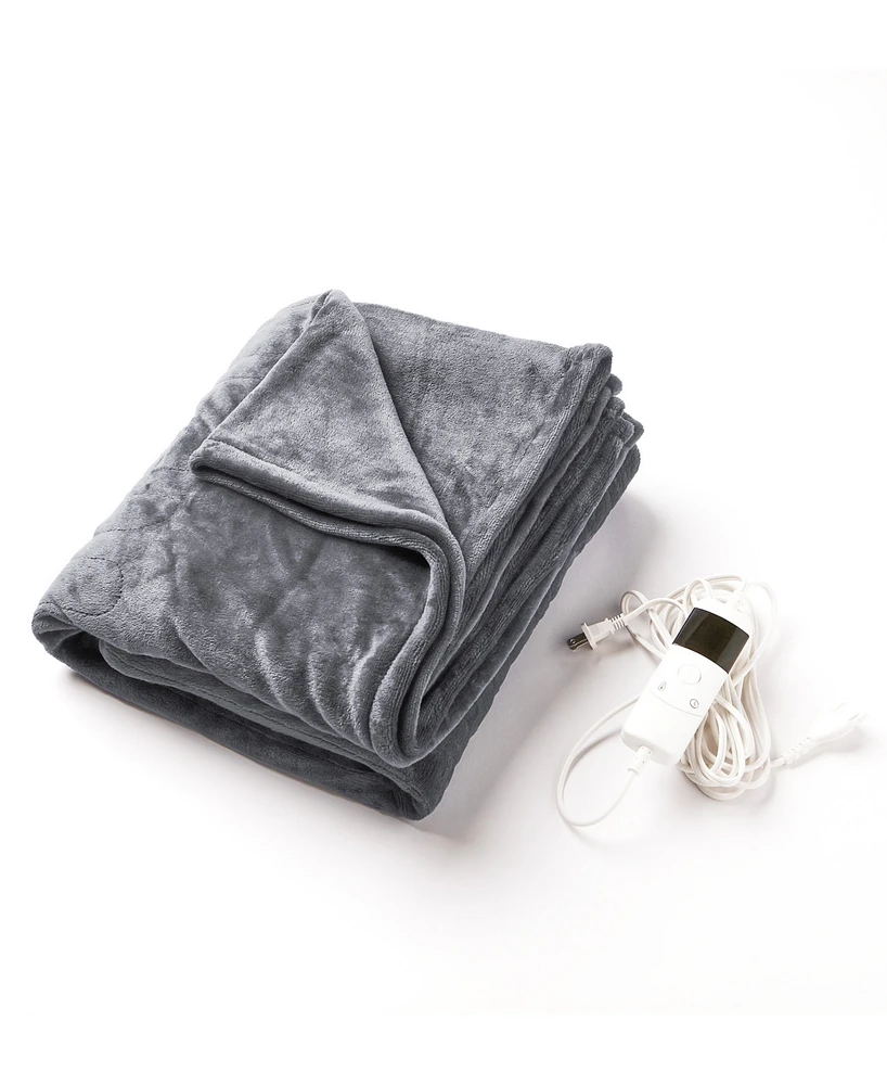 Unikome Plush and Cozy Flannel Electric Throw, 50" x 60"