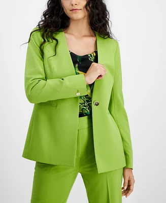Bar Iii Women's Bi-Stretch One-Button Jacket, Created for Macy's