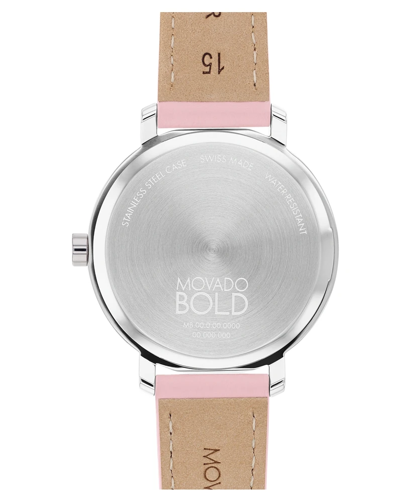 Movado Women's Swiss Bold Evolution 2.0 Leather Strap Watch 34mm