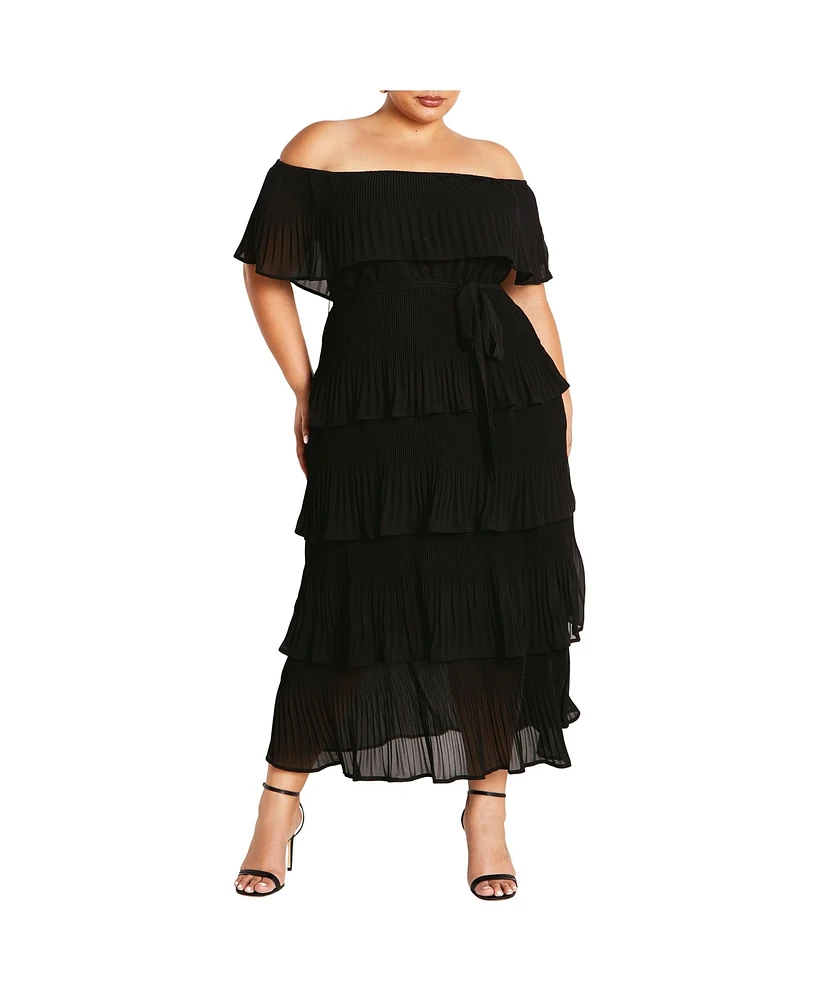 City Chic Plus Night Garden Dress