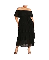 City Chic Plus Night Garden Dress