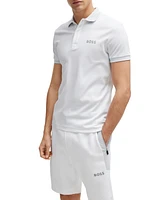 Boss by Hugo Men's Mesh Logo Slim-Fit Polo Shirt