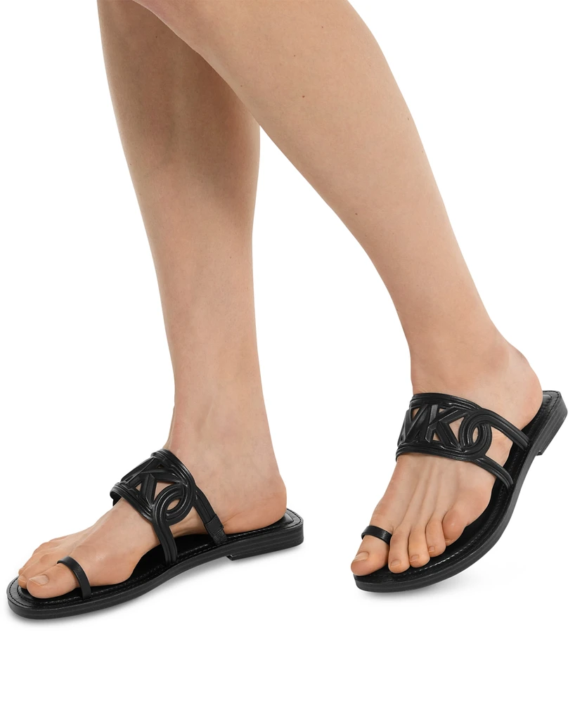 Michael Kors Women's Alma Logo-Strap Flat Sandals