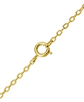 Hello Kitty Cubic Zirconia Silhouette 18" Pendant Necklace in 18k Gold-Plated Sterling Silver