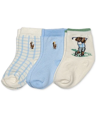 Polo Ralph Lauren Baby Boys 3-Pk. Magnolia Grove Bear Socks