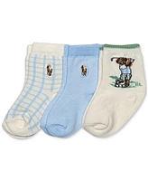 Polo Ralph Lauren Baby Boys 3-Pk. Magnolia Grove Bear Socks