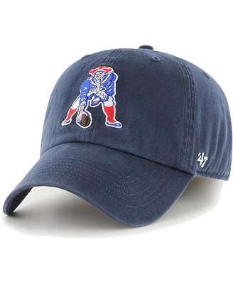 Men's '47 Brand Navy Distressed New England Patriots Gridiron Classics Franchise Legacy Fitted Hat