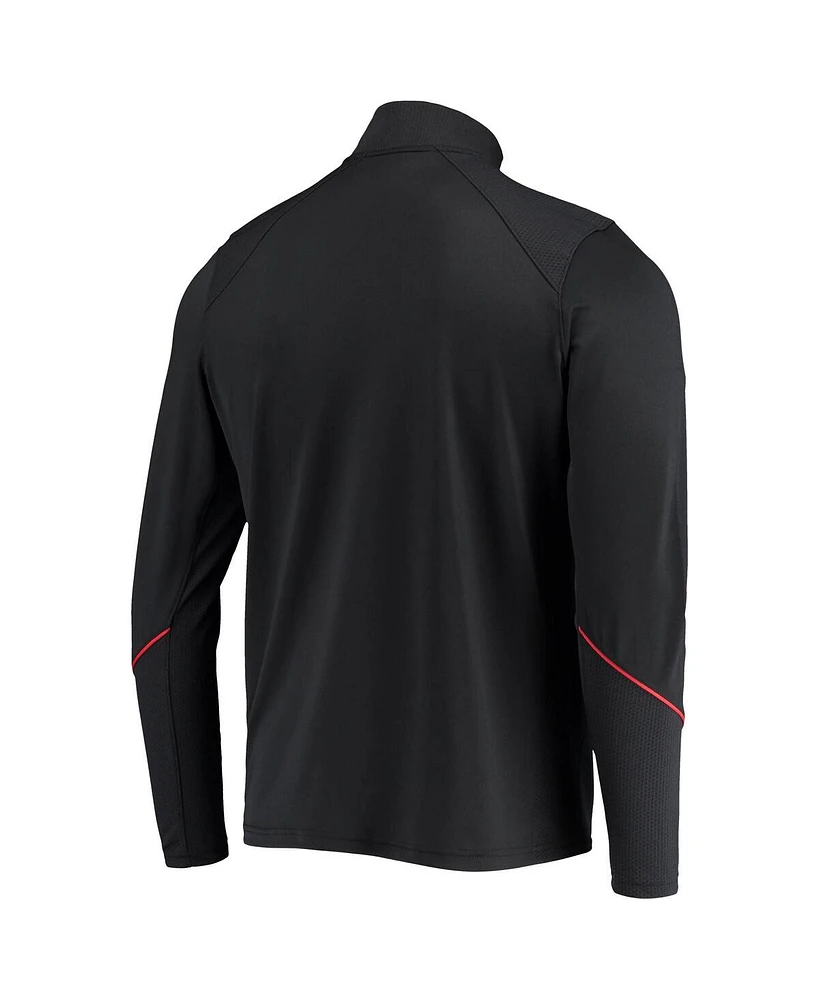 Men's Under Armour Black Texas Tech Red Raiders Sideline Performance Lightweight Quarter-Zip Jacket