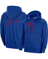 Men's Nike Heather Royal Philadelphia 76ers Courtside Versus Flight Pullover Hoodie