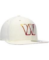 Men's New Era Cream Washington Commanders Chrome Color Dim 59FIFTY Fitted Hat